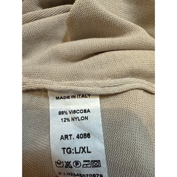 Cobblestone Living Cream Wide-Leg Knit Pants L/XL Made In Italy, NWT - Picture 5 of 5